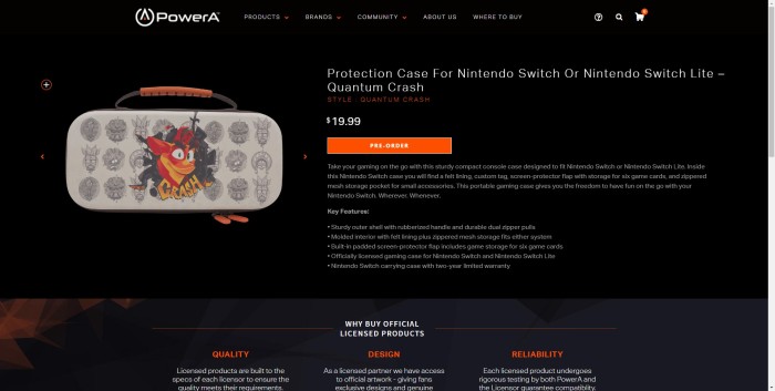 Powera Quantum Crash Nintendo Switch Protection Case Preorder Crashydeals Crashy News